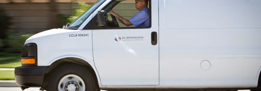 KIC Refrigeration service vehicle serving Elmsford area